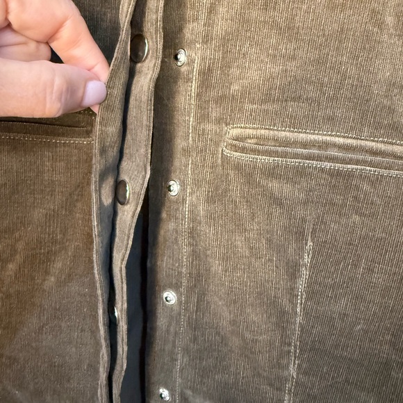 Maria Cher Dark Green Corduroy Button-Up Shirt - Large - Picture 7 of 7